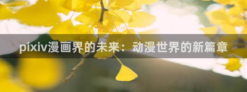 韩漫漫画免费登录：pixiv漫画界的未来：动漫世界的新篇章